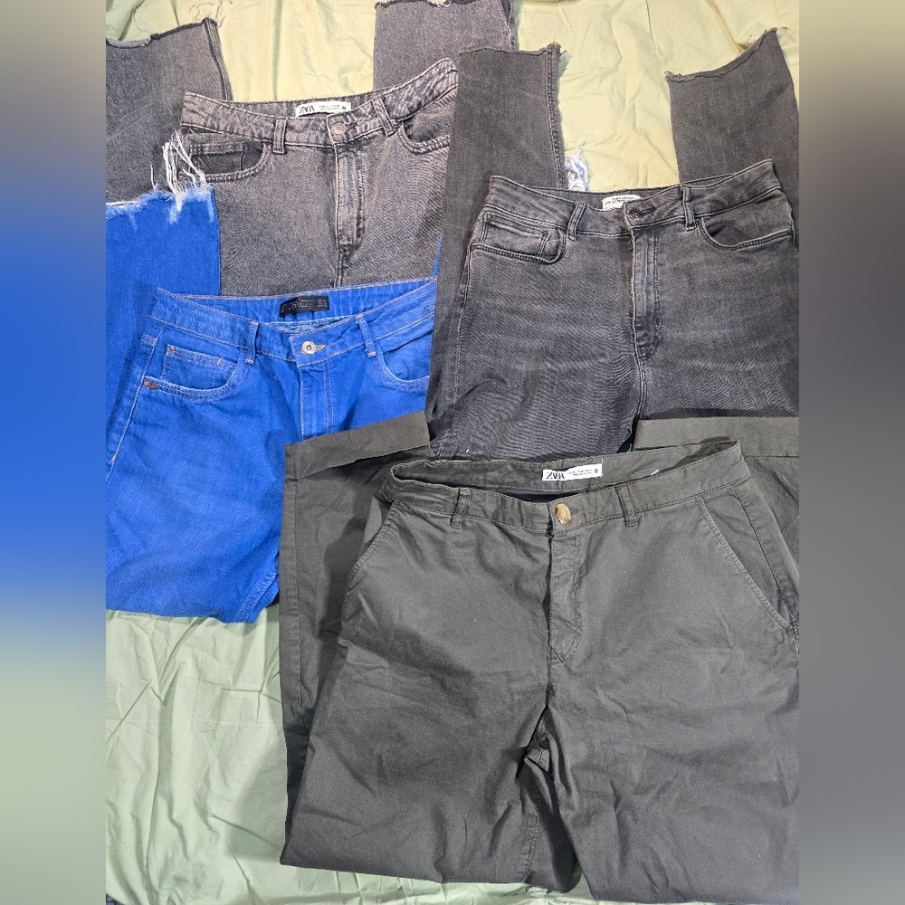 Zara Women Jeans and Khaki Bundle of Four All Size 6